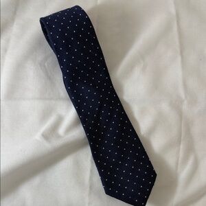 Tommy Hilfiger Dark Blue Tie with White Dots